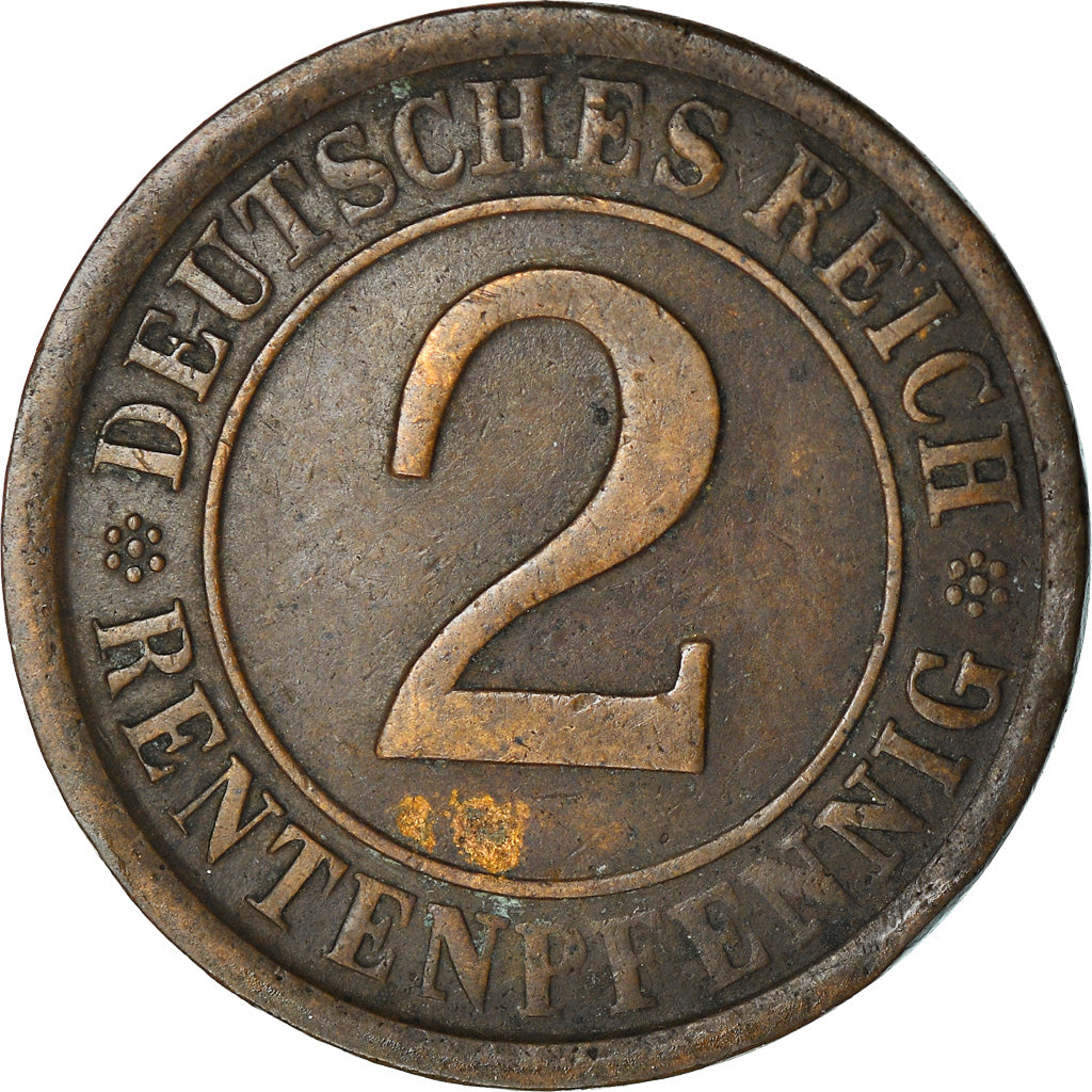 Moneta, GERMANIA, REPUBBLICA DI WEIMAR, 2 Rentenpfennig, 1924, Berlin, BB