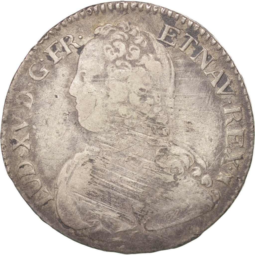 Moneta, Francja, Louis XV, 1/2 Écu aux branches d'olivier, 1/2 ECU, 44 Sols