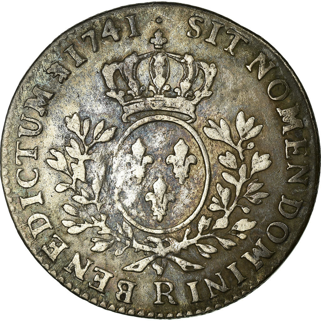 Münze, Frankreich, Louis XV, 1/5 Écu au bandeau, 24 Sols, 1/5 ECU, 1741
