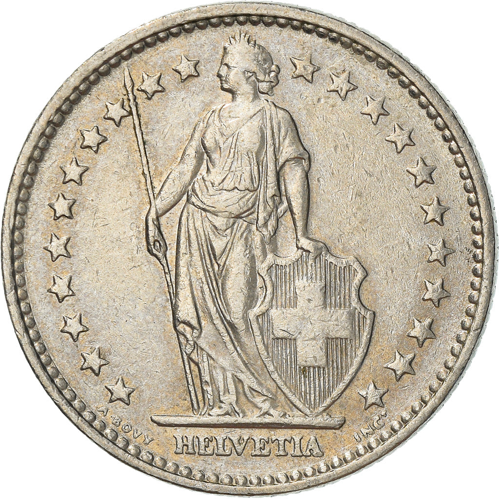Coin, Switzerland, 2 Francs, 1970, Bern, AU(50-53), Copper-nickel, KM:21a.1
