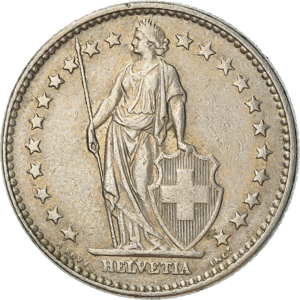 Münze, Schweiz, 2 Francs, 1968, Bern, SS+, Copper-nickel, KM:21a.1