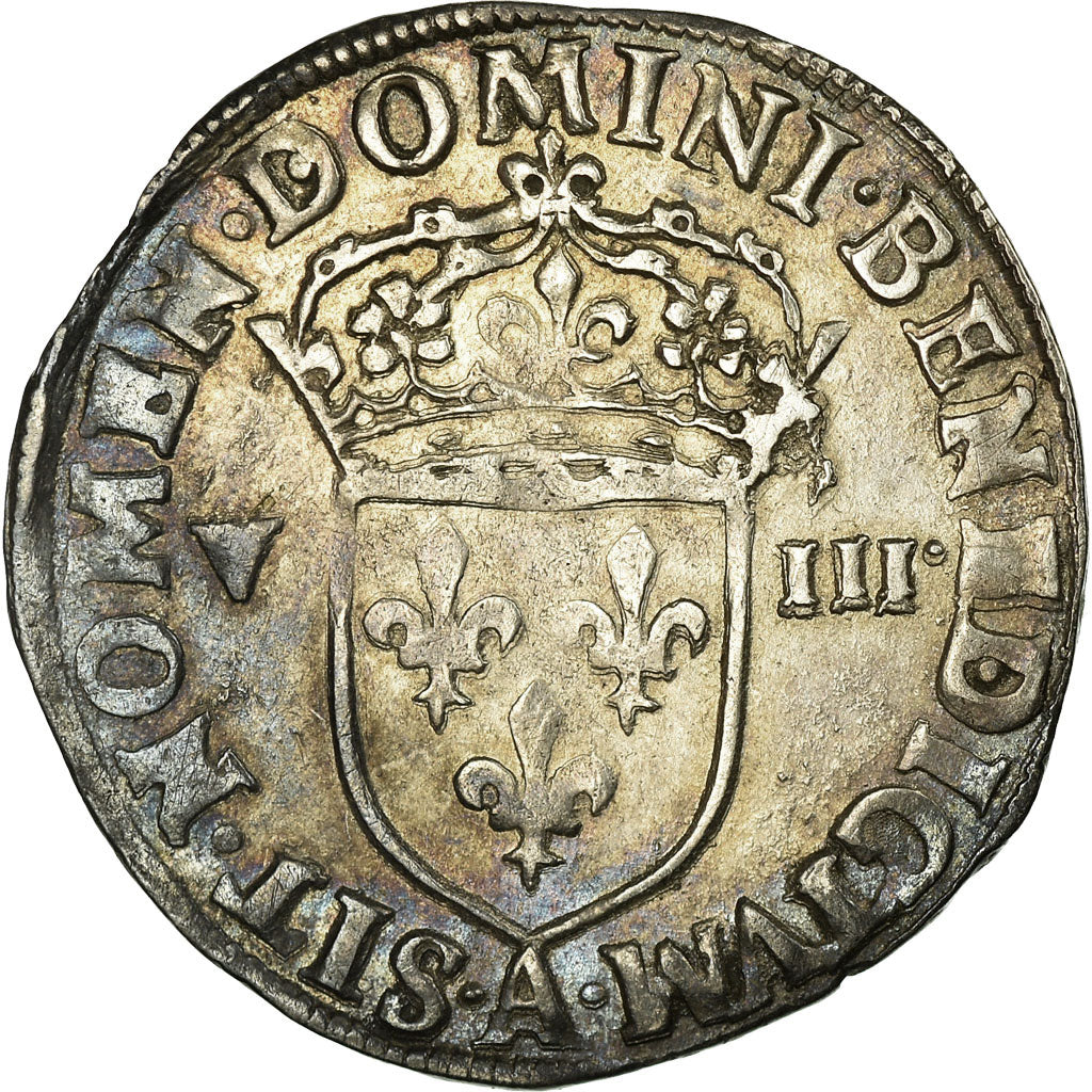 Monnaie, France, 1/8 Ecu, 1587, Paris, TTB, Argent, Sombart:4664