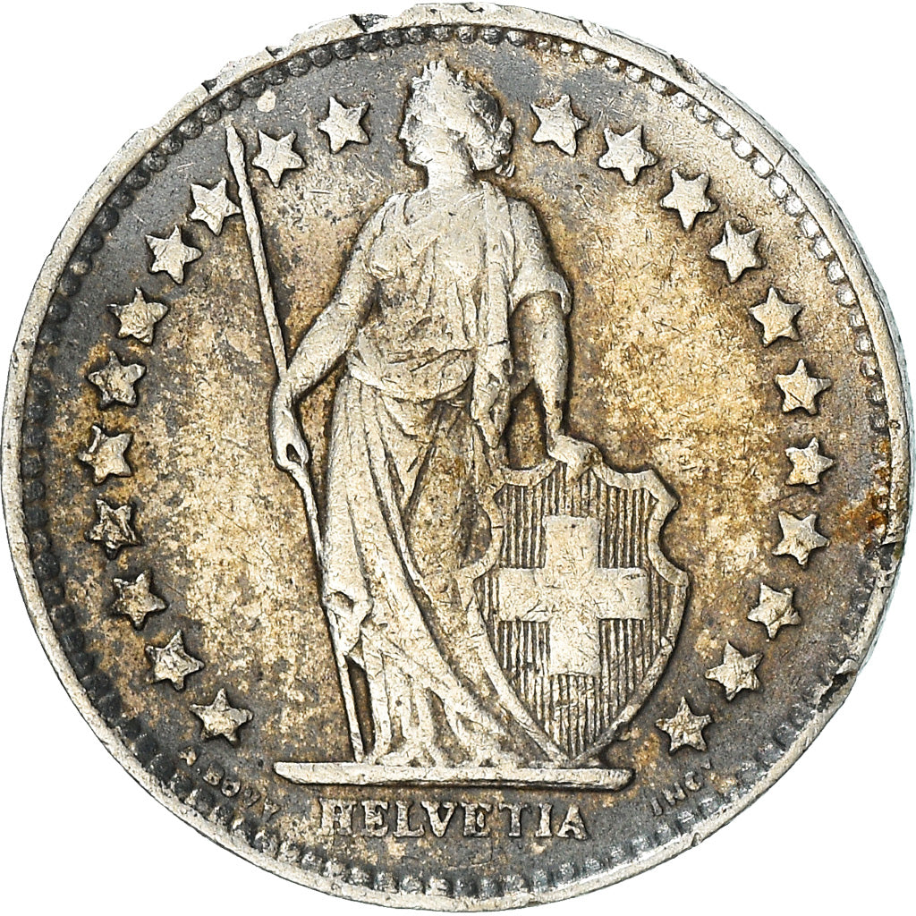 Coin, Switzerland, 1/2 Franc, 1950, Bern, VF(20-25), Silver, KM:23