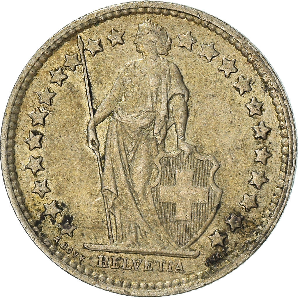 Coin, Switzerland, 1/2 Franc, 1960, Bern, VF(30-35), Silver, KM:23