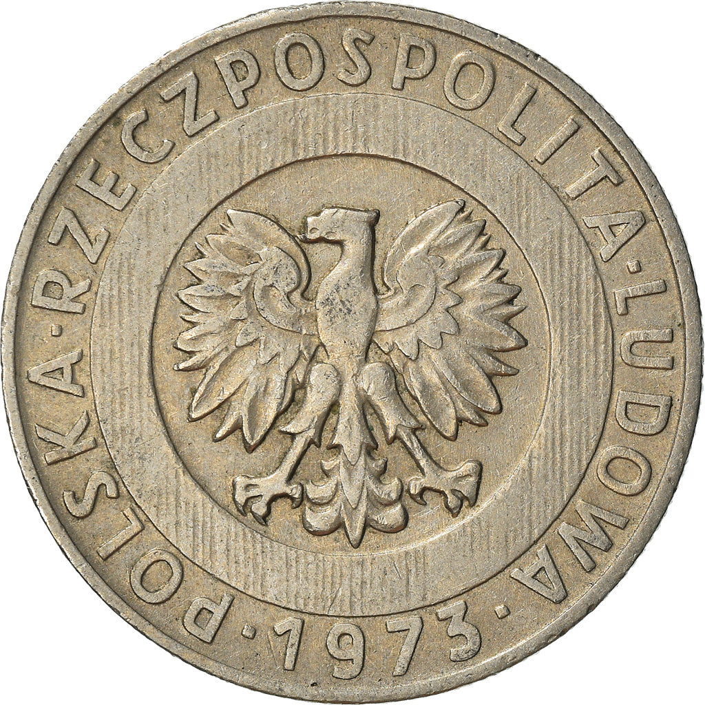 Coin, Poland, 20 Zlotych, 1973, EF(40-45), Copper-nickel, KM:67