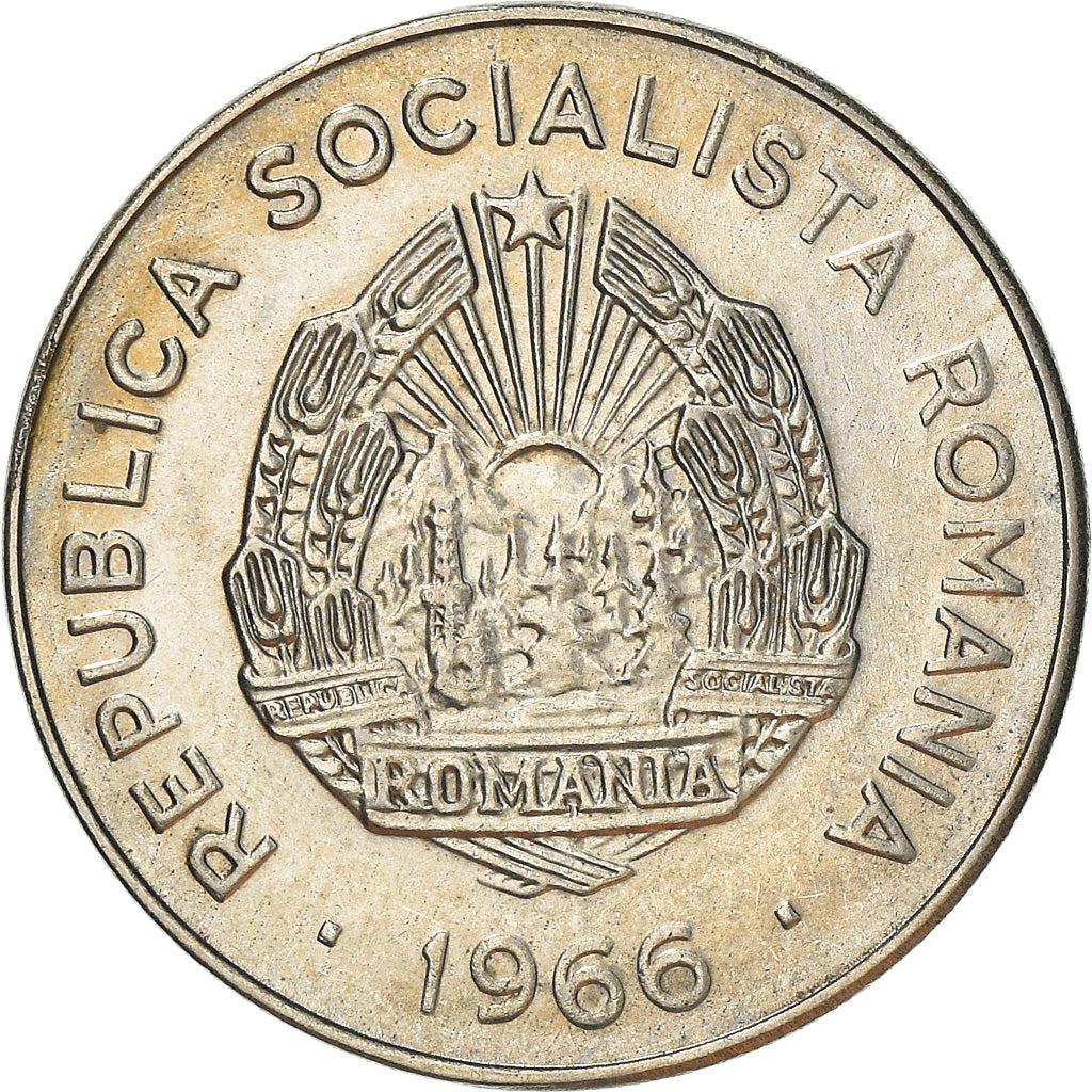 Monnaie, Roumanie, 25 Bani, 1966, TTB+, Nickel Clad Steel, KM:94