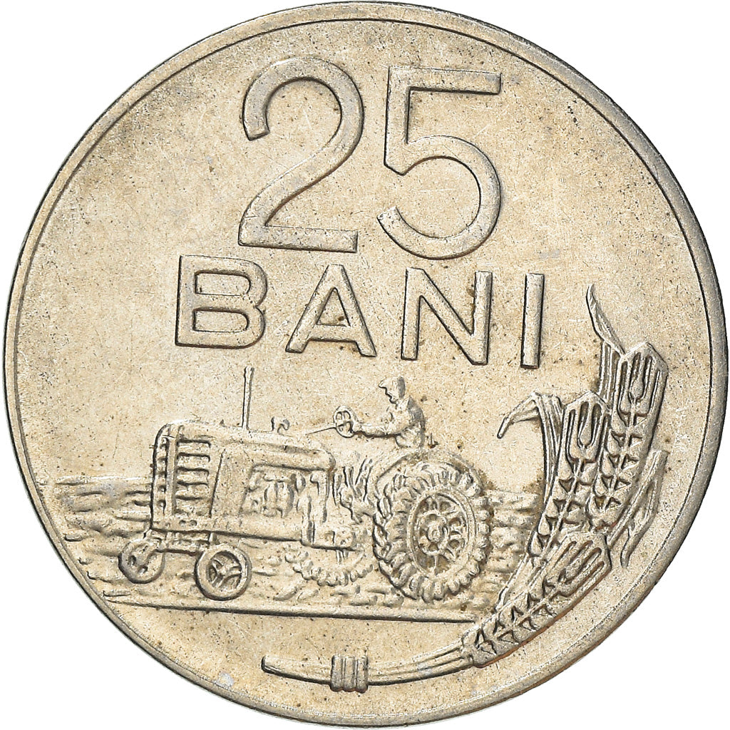 Monnaie, Roumanie, 25 Bani, 1966, TTB+, Nickel Clad Steel, KM:94