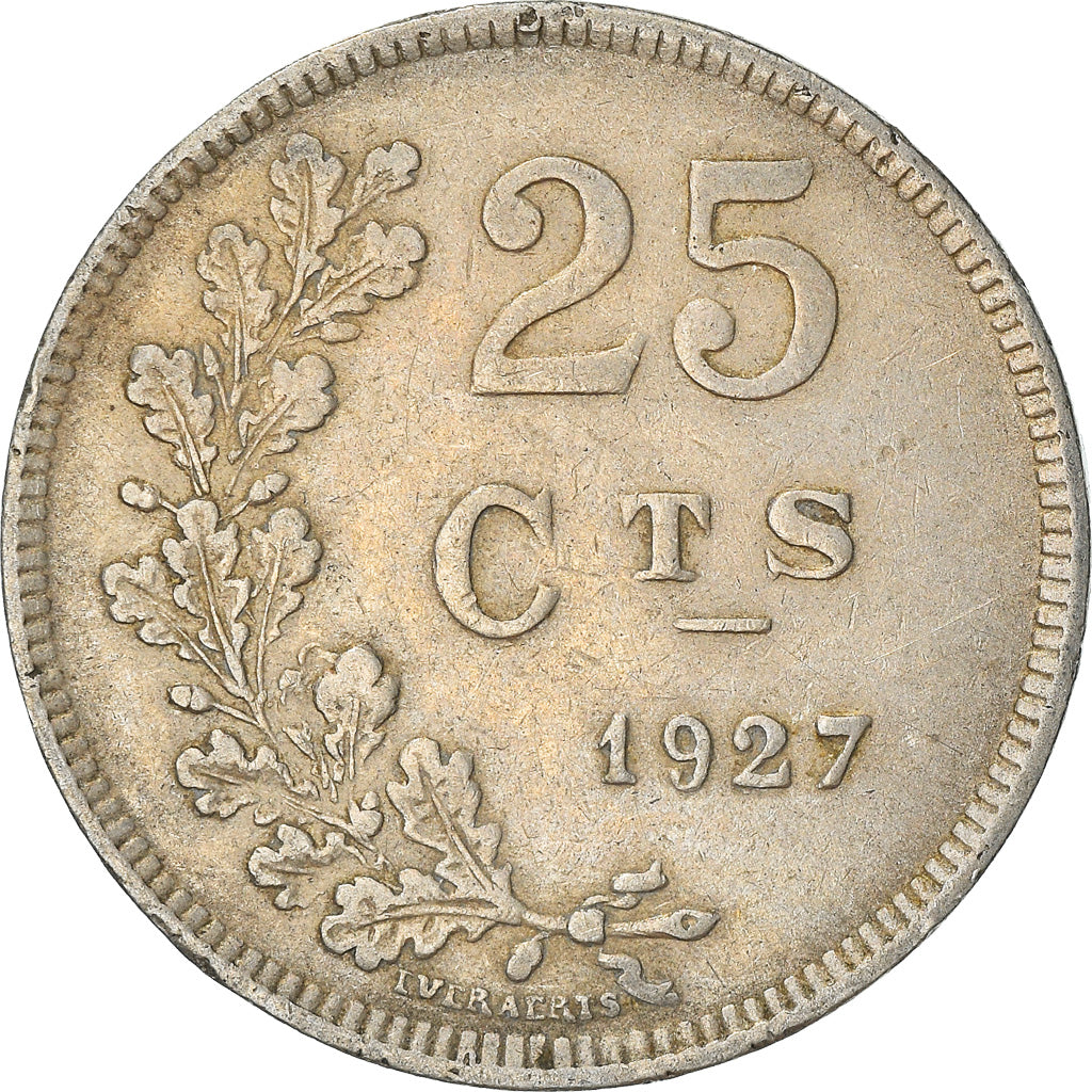 Münze, Luxemburg, Charlotte, 25 Centimes, 1927, SS, Copper-nickel, KM:37