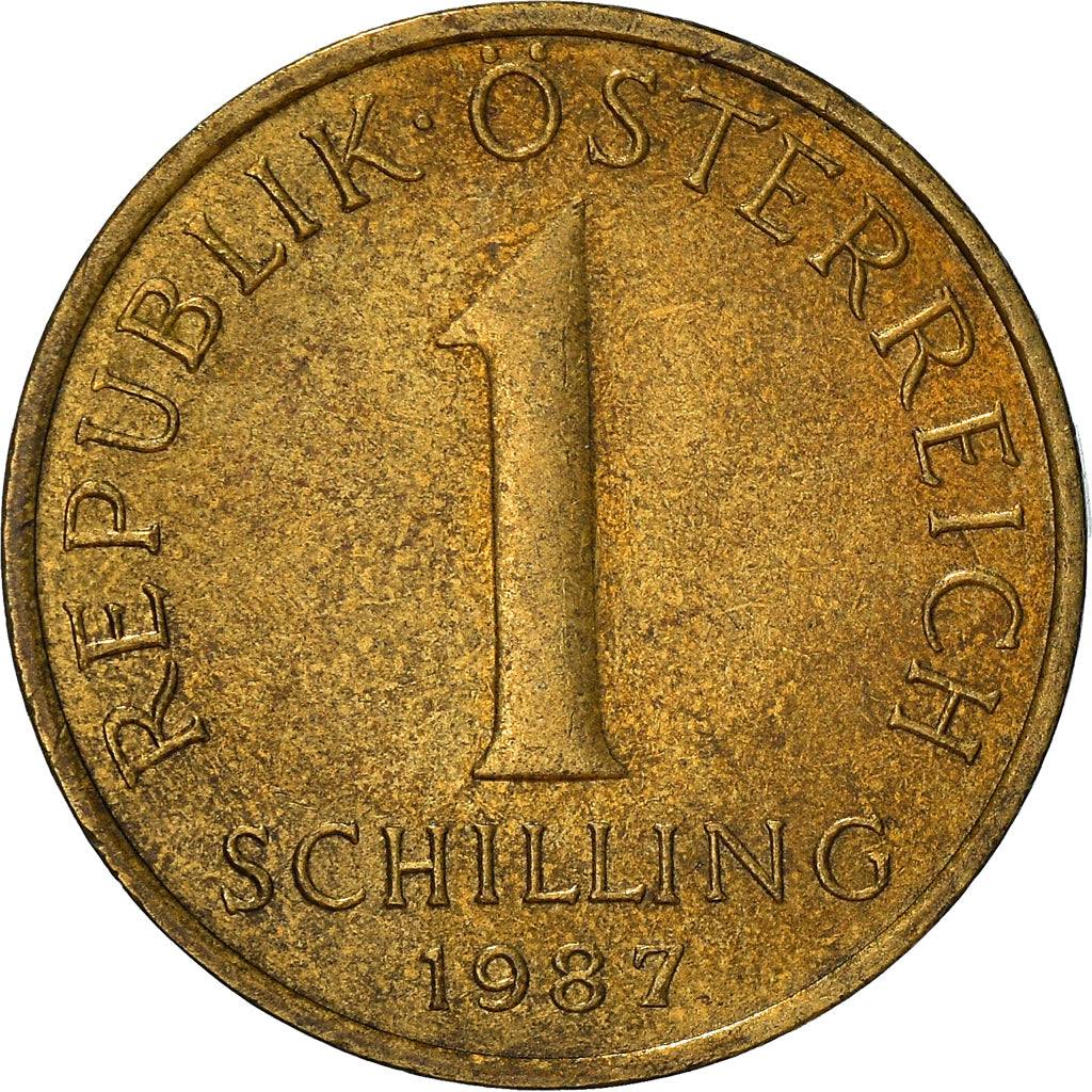 Moneda, Austria, Schilling, 1987, MBC+, Aluminio - bronce, KM:2886