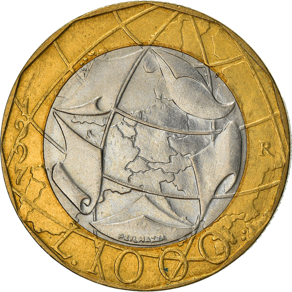 Munten, Italië, 1000 Lire, 1997, Rome, ZF, Bi-Metallic, KM:190