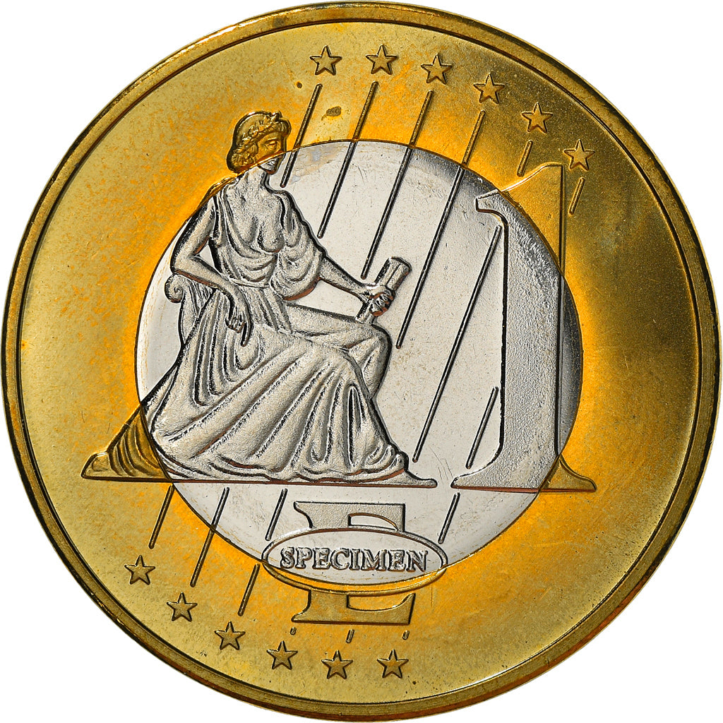 Bélgica, Euro, 1997, unofficial private coin, MS(63), Bimetálico
