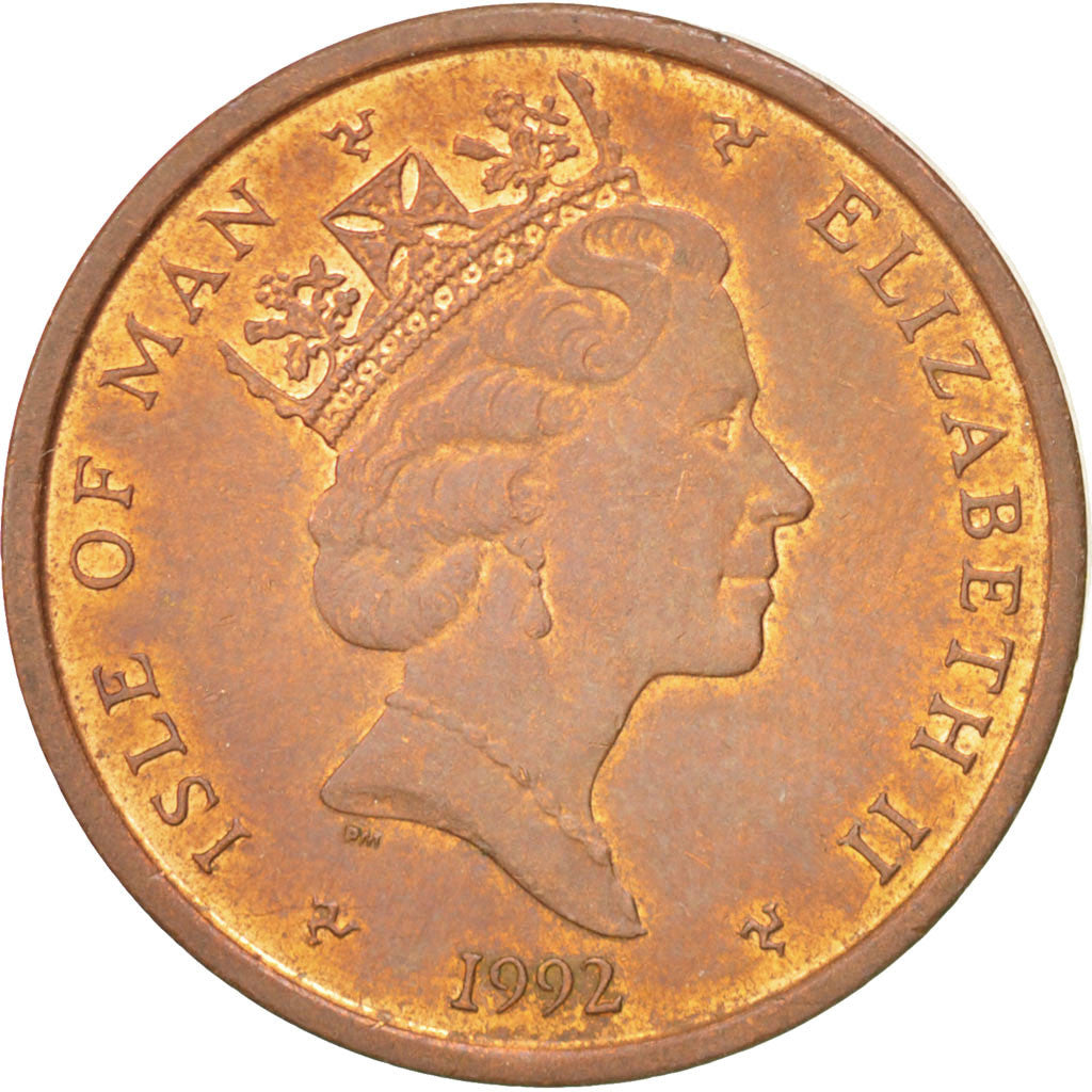 Monnaie, Isle of Man, Elizabeth II, 2 Pence, 1992, Pobjoy Mint, SUP, Bronze