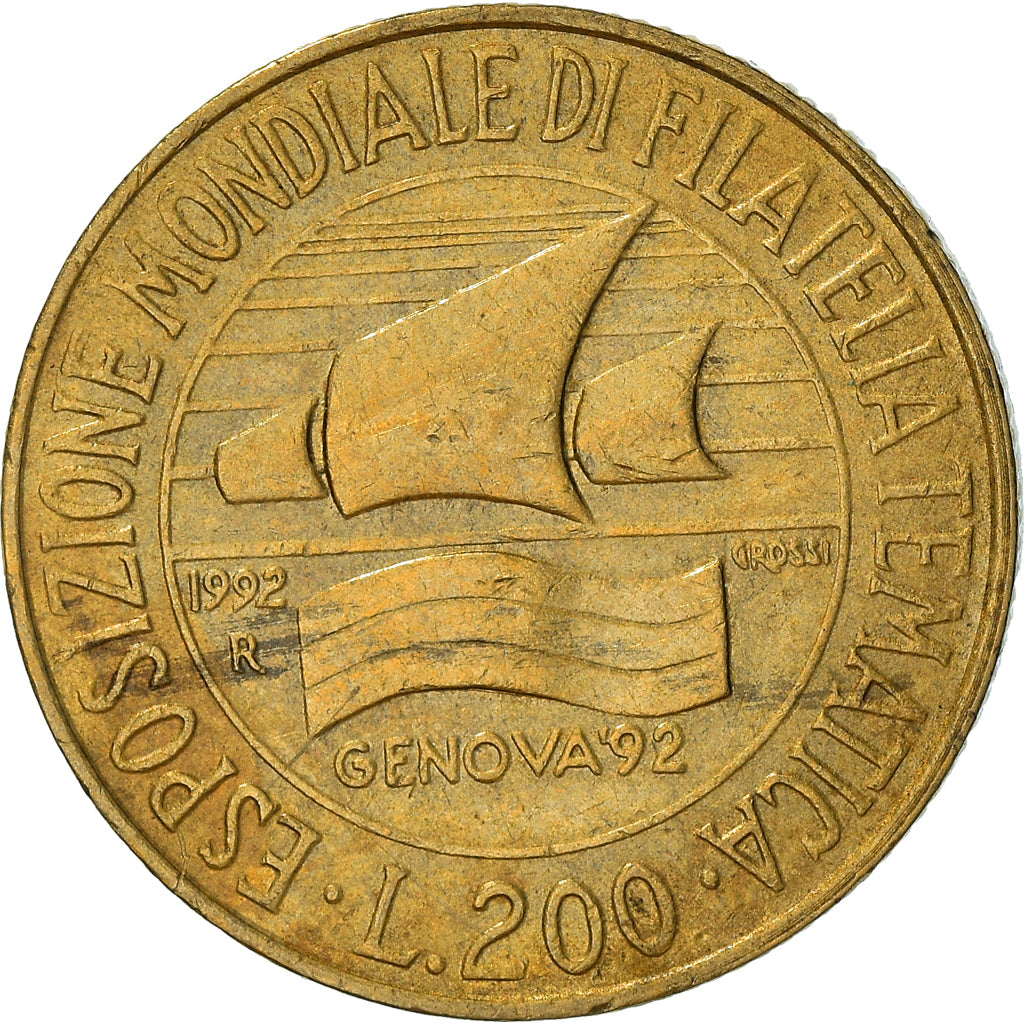 Monnaie, Italie, 200 Lire, 1992, Rome, TTB, Aluminum-Bronze, KM:151