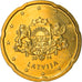 Latvia, 20 Euro Cent, 2014, Stuttgart, MS(60-62), Brass, KM:154