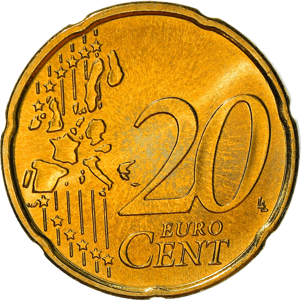 Portugal, 20 Euro Cent, 2006, Lisbon, MS(64), Mosiądz, KM:744