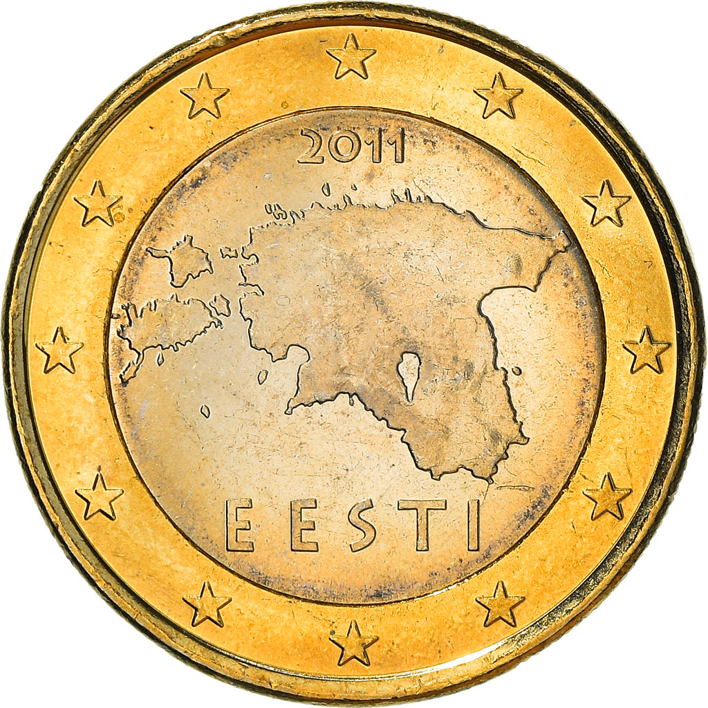 Estonia, Euro, 2011, Vantaa, SS+, Bi-Metallic, KM:67