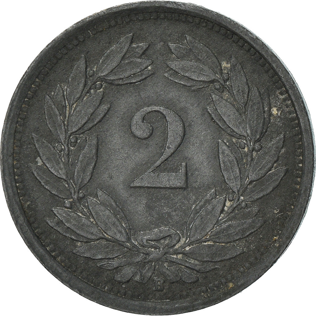 Moneta, Svizzera, 2 Rappen, 1942, Bern, MB+, Zinco, KM:4.2b