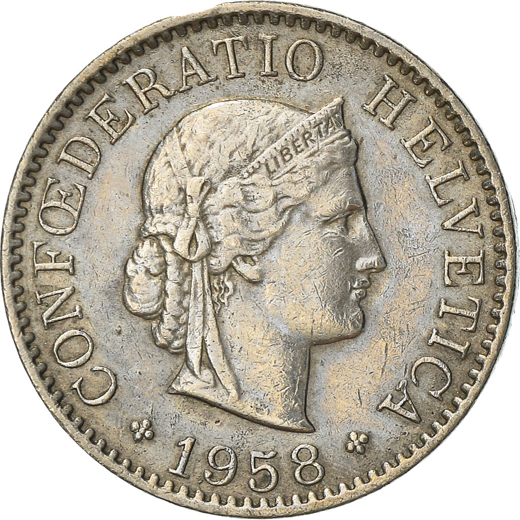 Monnaie, Suisse, 5 Rappen, 1958, Bern, TTB+, Copper-nickel, KM:26