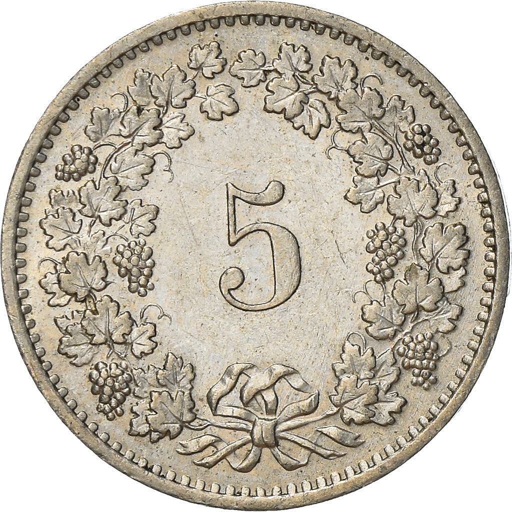 Münze, Schweiz, 5 Rappen, 1971, Bern, SS+, Copper-nickel, KM:26