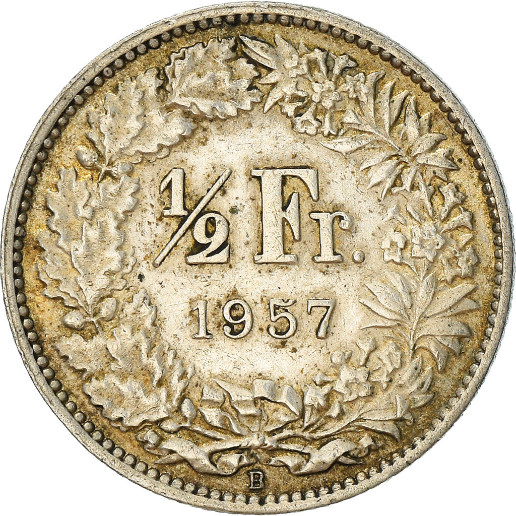 Monnaie, Suisse, 1/2 Franc, 1957, Bern, TTB+, Argent, KM:23