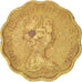 Moneta, Hong Kong, Elizabeth II, 20 Cents, 1977, BB, Nichel-ottone, KM:36