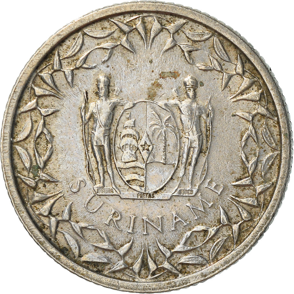 Coin, Surinam, 25 Cents, 1962, EF(40-45), Copper-nickel, KM:14