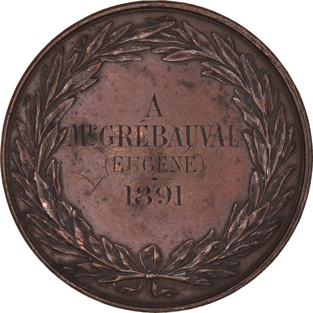 Francia, medalla, Société Protectrice des Animaux, Paris, 1891, Cobre, MBC+