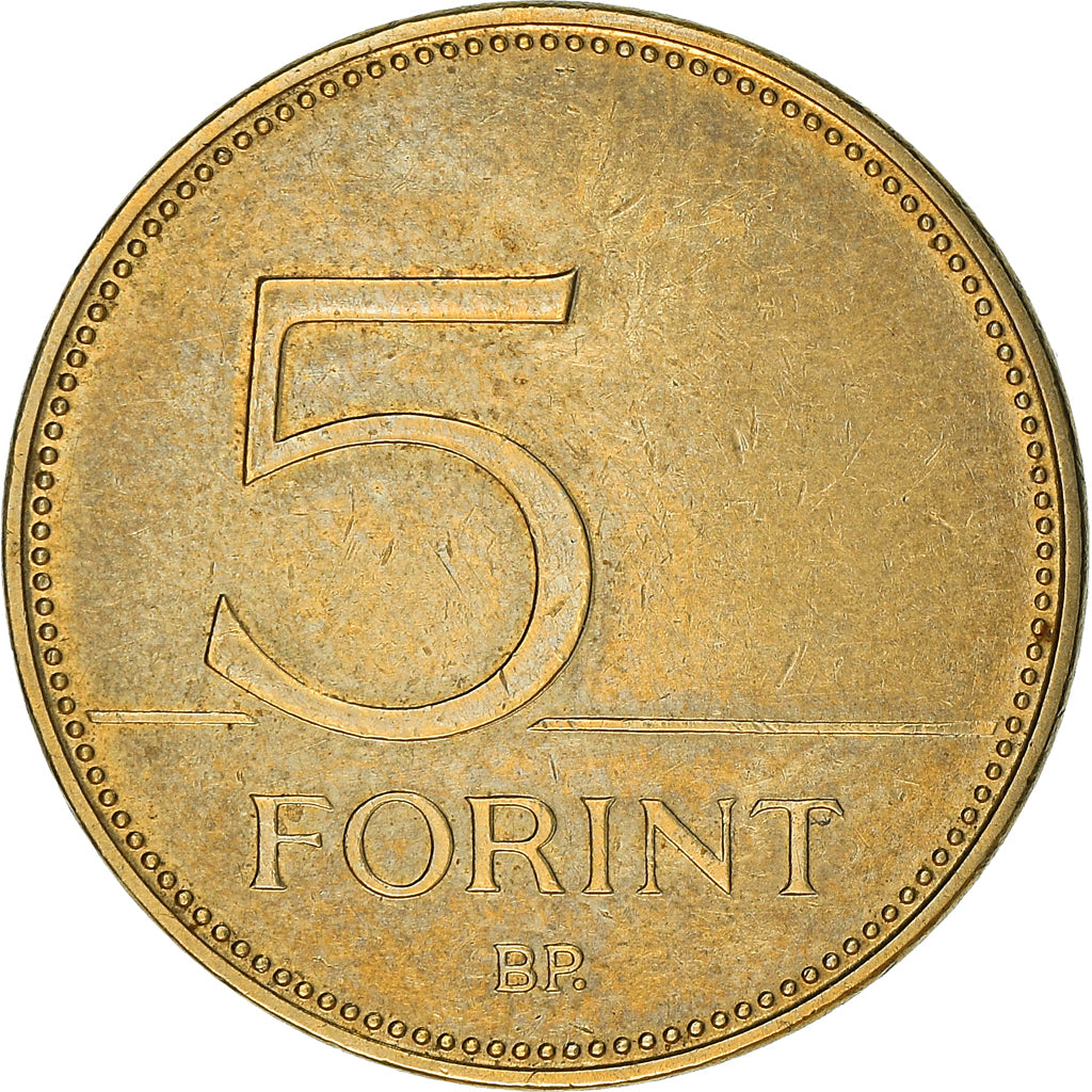 Coin, Hungary, 5 Forint, 2001, Budapest, EF(40-45), Nickel-brass, KM:694