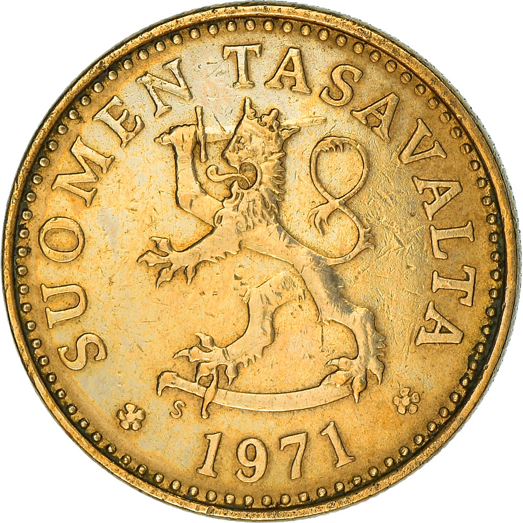 Munten, Finland, 10 Pennia, 1971, FR+, Aluminum-Bronze, KM:46