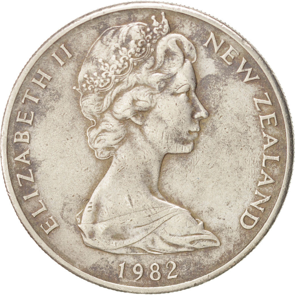 Monnaie, Nouvelle-Zélande, Elizabeth II, 20 Cents, 1982, TTB, Copper-nickel