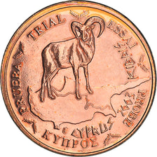 Cyprus, 5 Euro Cent, 2003, unofficial private coin, AU(55-58), Copper Plated