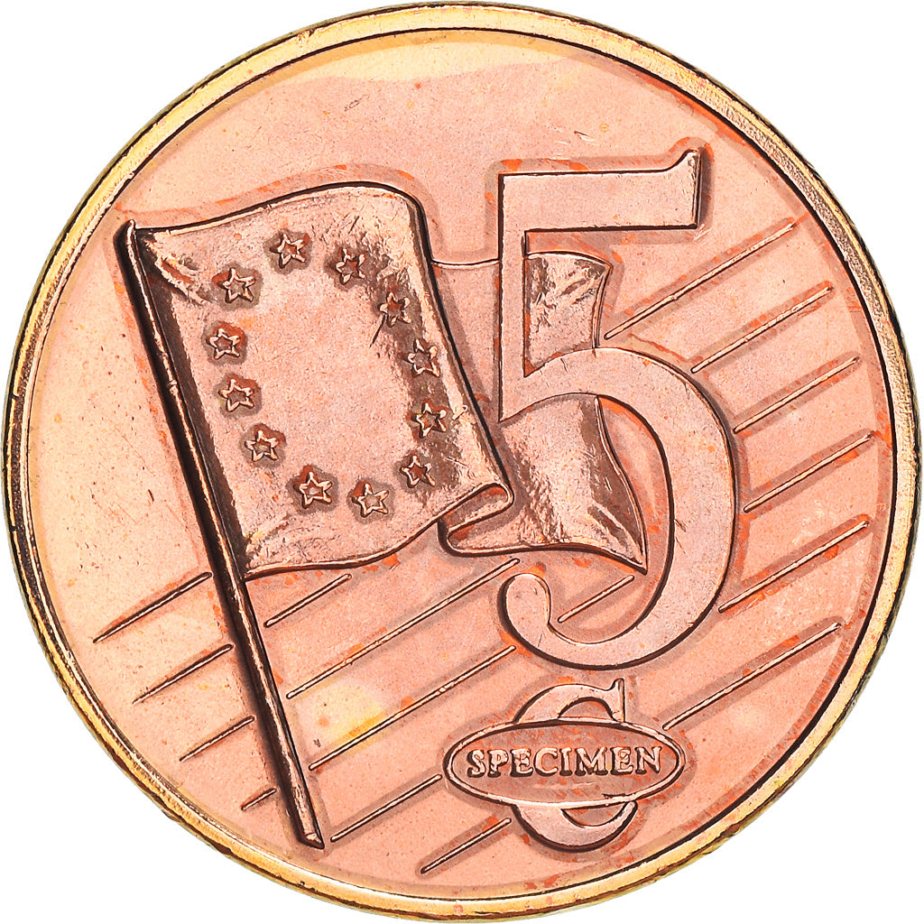 Cyprus, 5 Euro Cent, 2003, unofficial private coin, AU(55-58), Copper Plated