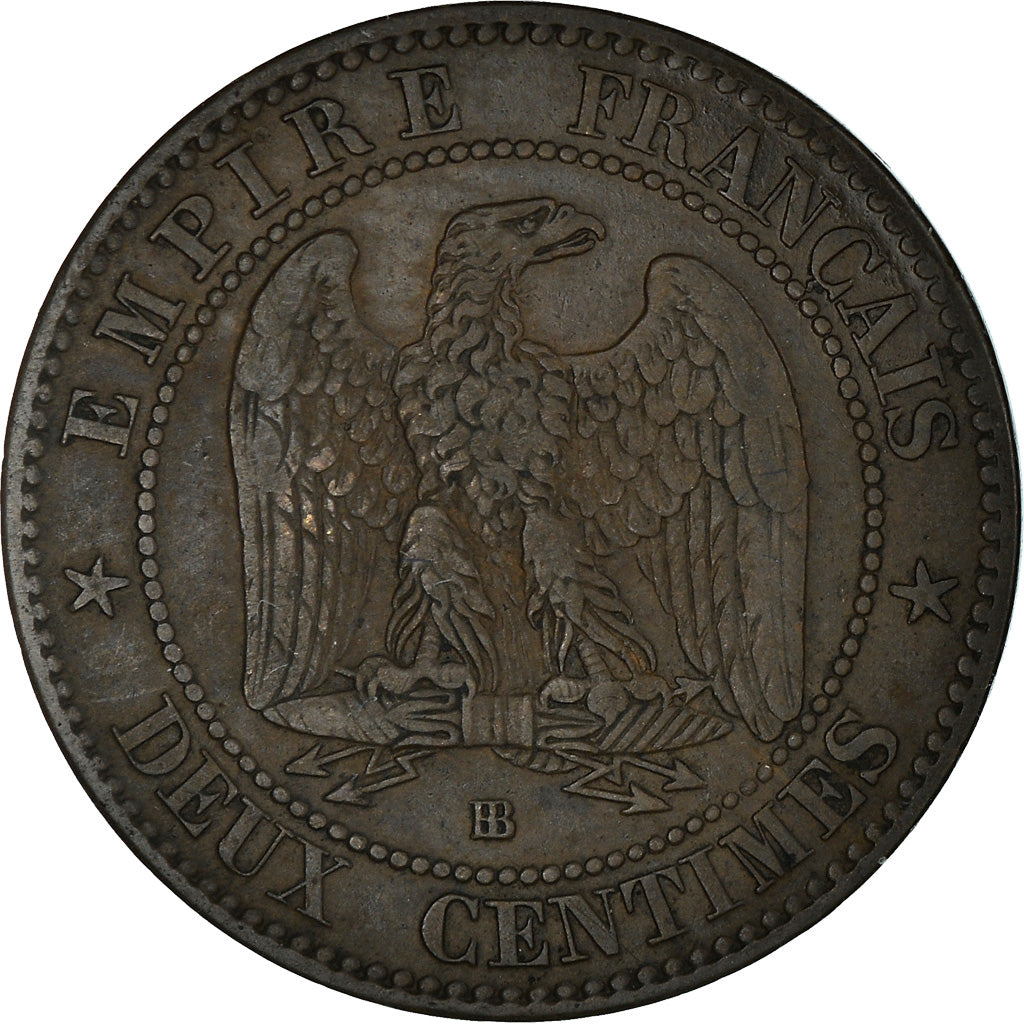 Coin, France, Napoleon III, Napoléon III, 2 Centimes, 1862, Strasbourg