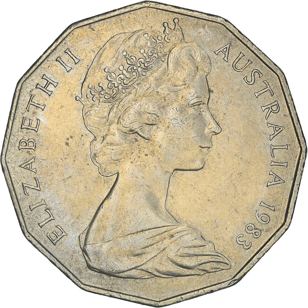 Münze, Australien, Elizabeth II, 50 Cents, 1983, SS, Kupfer-Nickel, KM:68