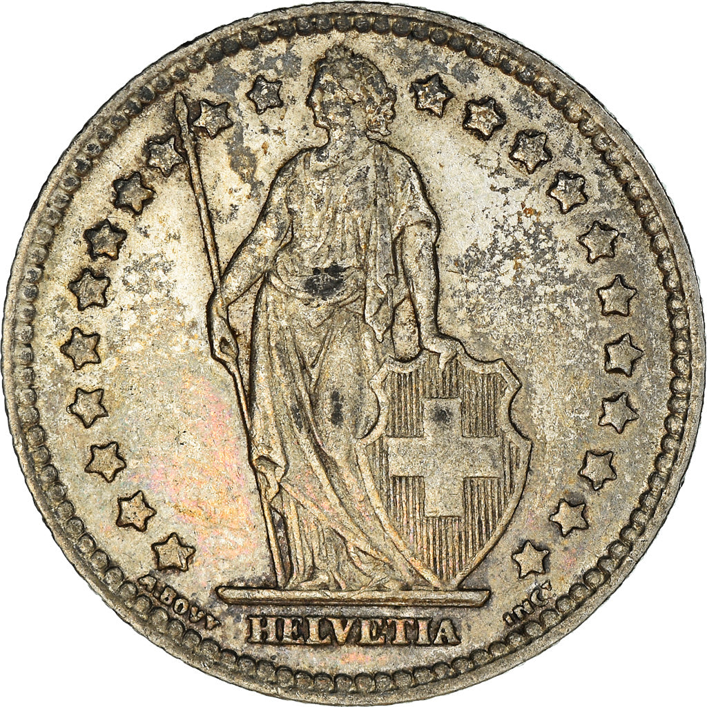 Coin, Switzerland, Franc, 1921, AU(50-53), Silver, KM:24