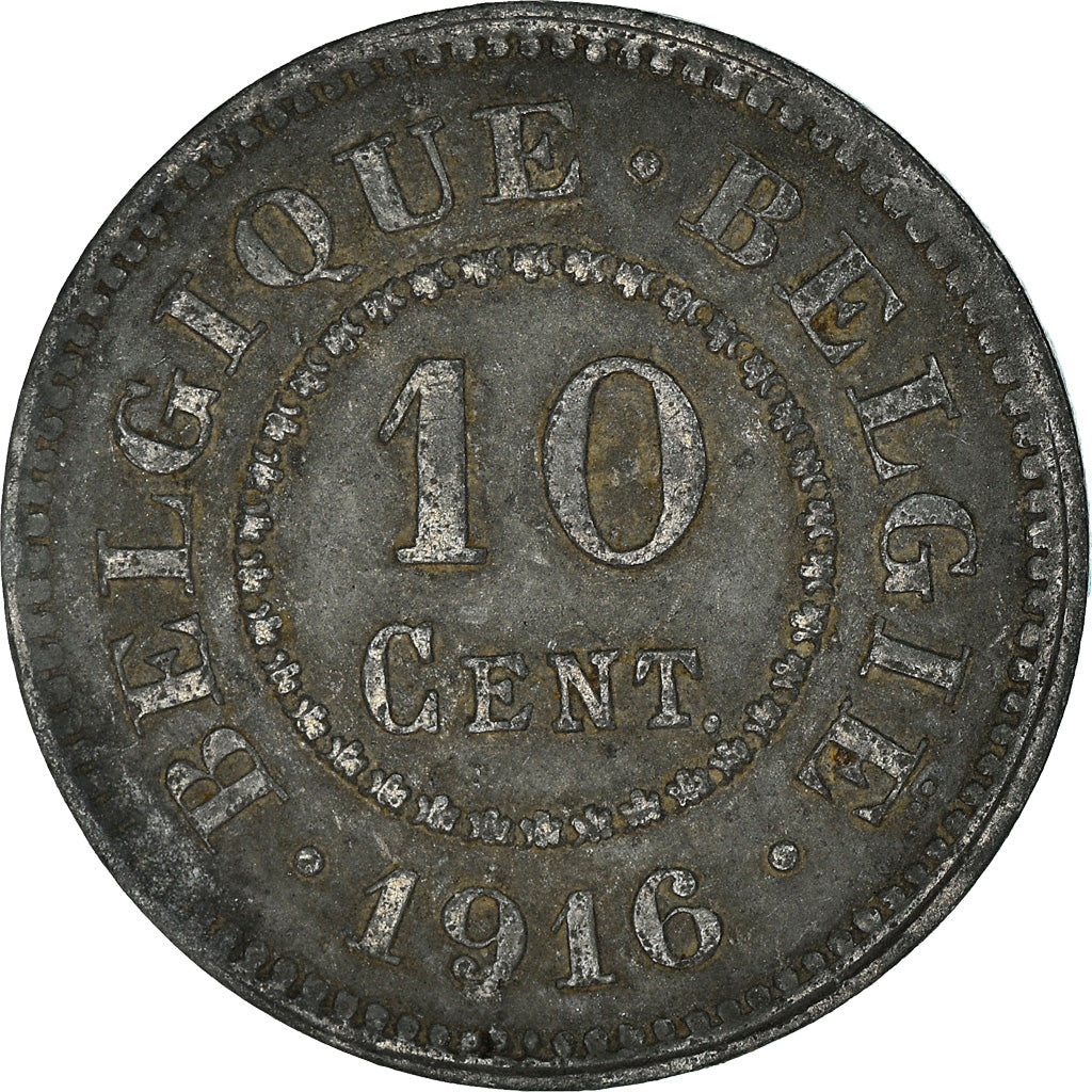 Coin, Belgium, 10 Centimes, 1916, VF(30-35), Zinc, KM:81