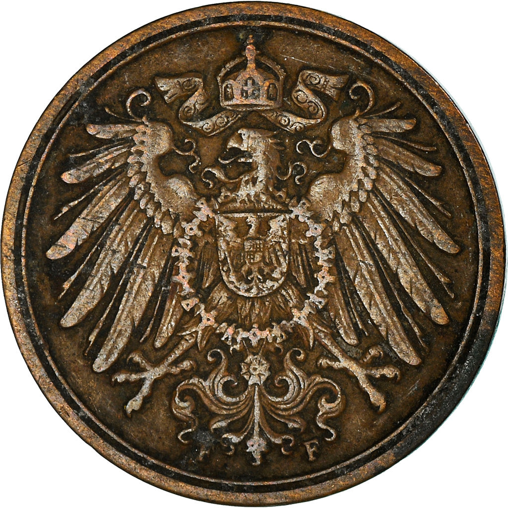 Moneta, NIEMCY - IMPERIUM, Wilhelm II, Pfennig, 1900, Stuttgart, EF(40-45)