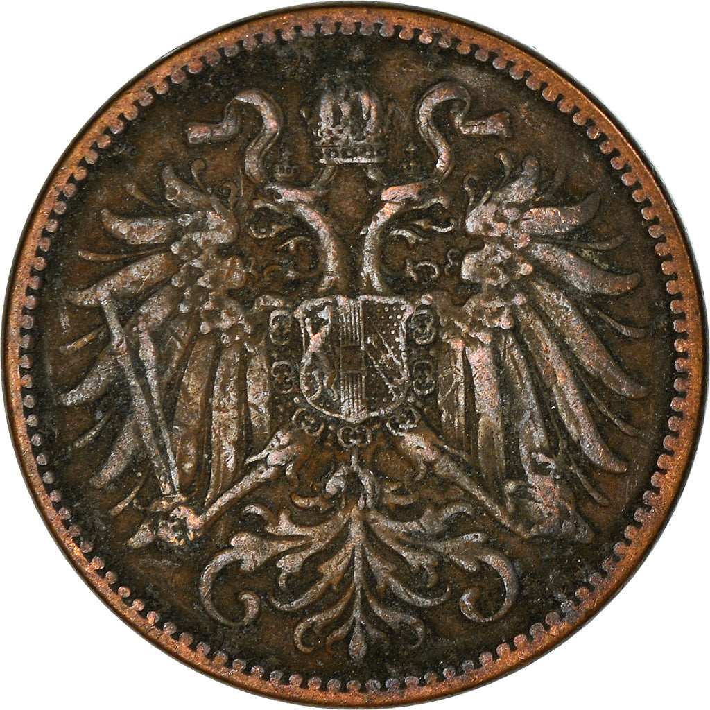 Moneta, Austria, Franz Joseph I, 2 Heller, 1911, BB, Bronzo, KM:2801