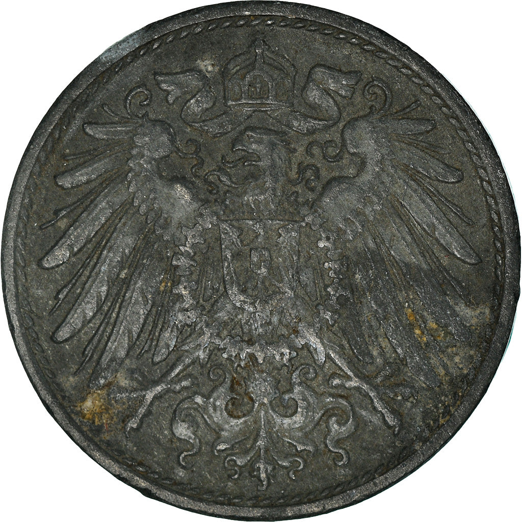 Coin, GERMANY - EMPIRE, 10 Pfennig, 1919, EF(40-45), Zinc, KM:26