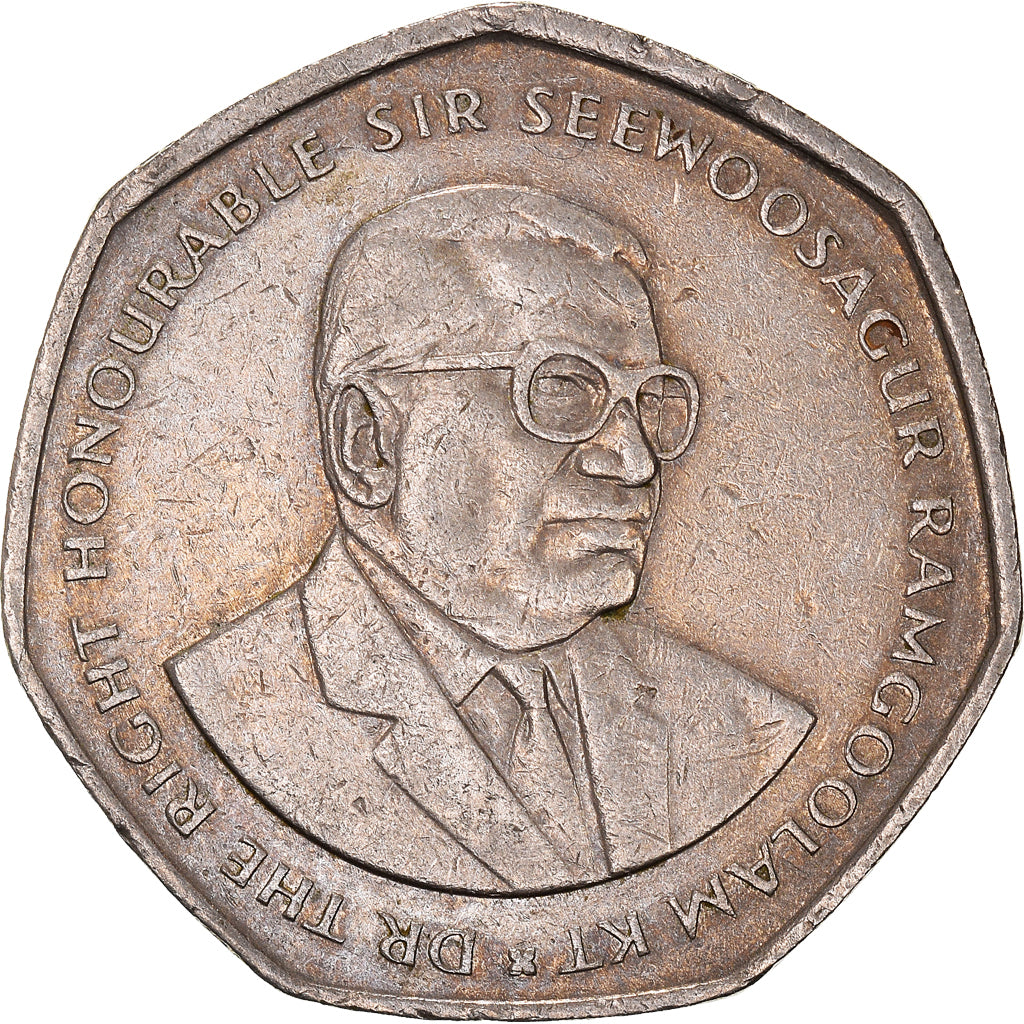 Coin, Mauritius, 10 Rupees, 1997, EF(40-45), Copper-nickel, KM:61