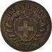 Coin, Switzerland, 2 Rappen, 1941, Bern, AU(50-53), Bronze, KM:4.2a
