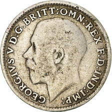 Coin, Great Britain, George V, 3 Pence, 1916, VF(20-25), Silver, KM:813