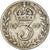 Moneda, Gran Bretaña, George V, 3 Pence, 1916, BC+, Plata, KM:813