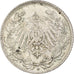 Coin, GERMANY - EMPIRE, 1/2 Mark, 1915, Munich, AU(50-53), Silver, KM:17