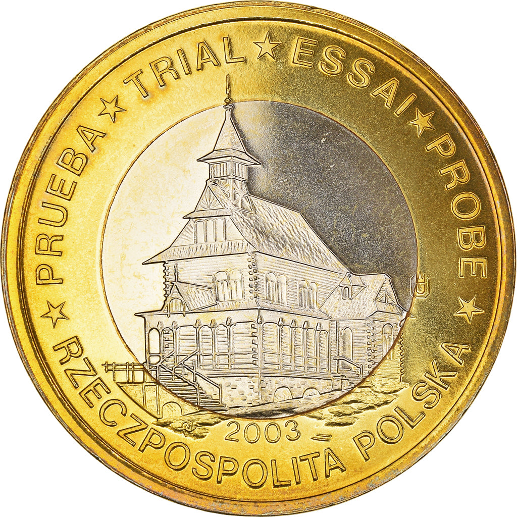 Poland, Euro, 2003, unofficial private coin, MS(64), Bi-Metallic