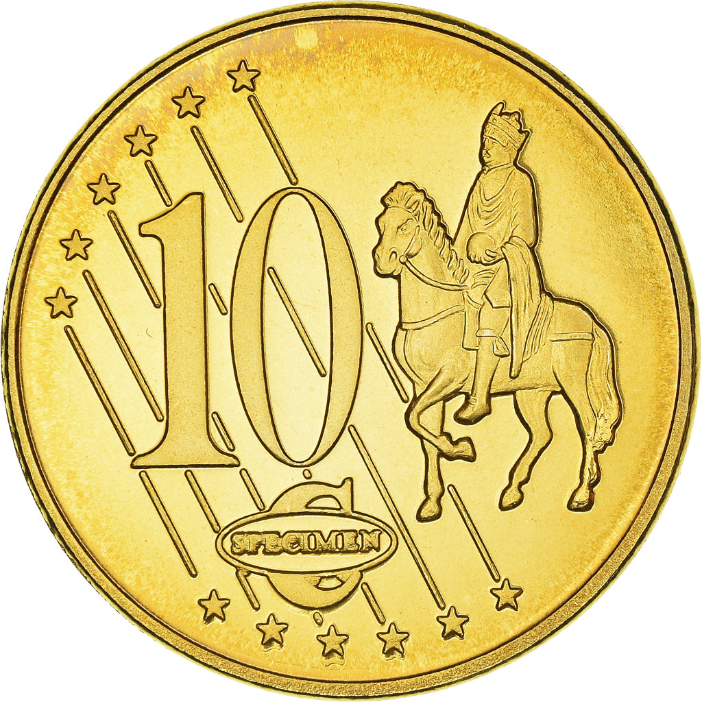 Hungary, Fantasy euro patterns, 10 Euro Cent, 2003, MS(65-70), Copper