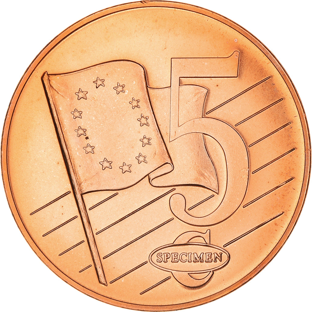 Eslovénia, 5 Euro Cent, 2003, unofficial private coin, AU(55-58), Aço Cromado