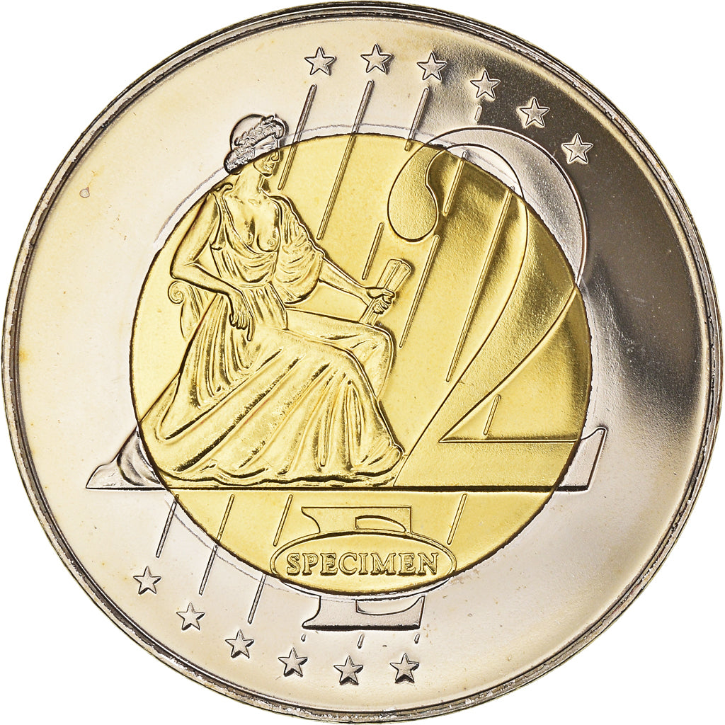 Latvia, 2 Euro, 2003, unofficial private coin, MS(65-70), Copper Plated Steel