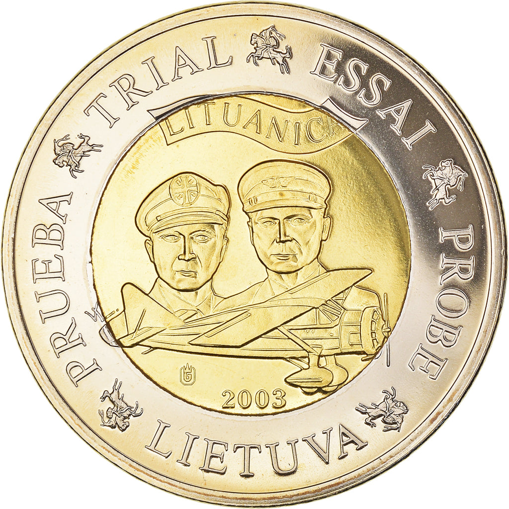 Lituania, Fantasy euro patterns, 2 Euro, 2003, FDC, Bimetálico