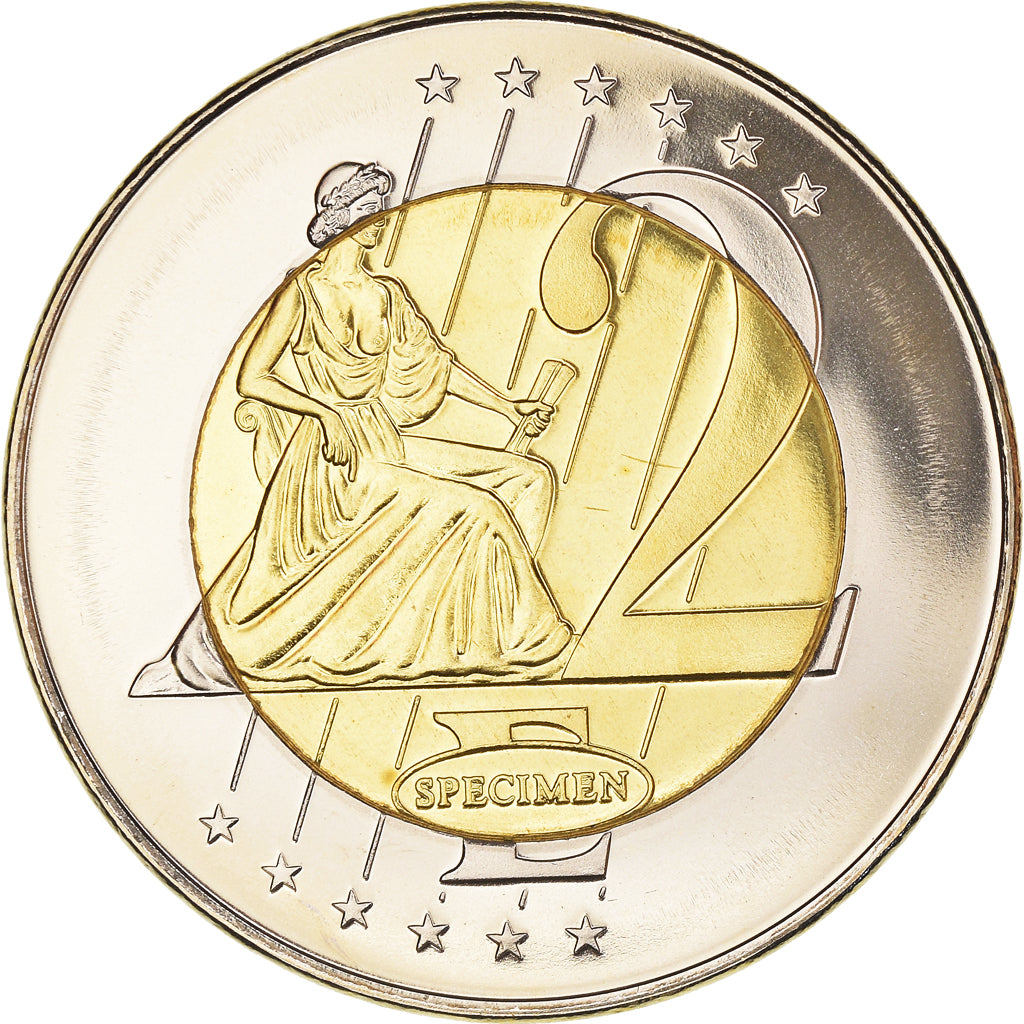 Lituania, Fantasy euro patterns, 2 Euro, 2003, FDC, Bimetálico